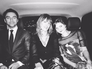 In car Aidan Turner, Ruby Bentall, Debbie Horsfield, Poldark, NTAs